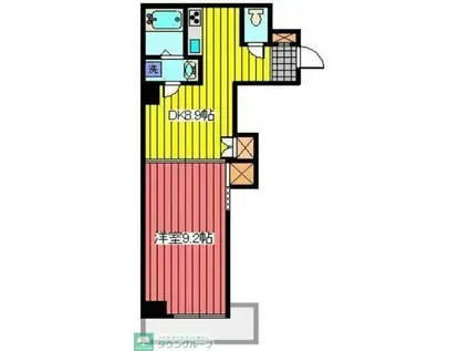 ナチュレ川口(1LDK/4階)の間取り写真