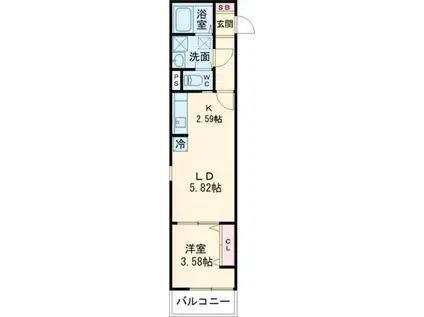 FSTYLE藤井寺林2号館(1LDK/1階)の間取り写真