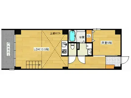 TK-04(1LDK/6階)の間取り写真