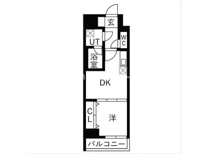 OAKLANCE 森下II(1DK/7階)の間取り写真