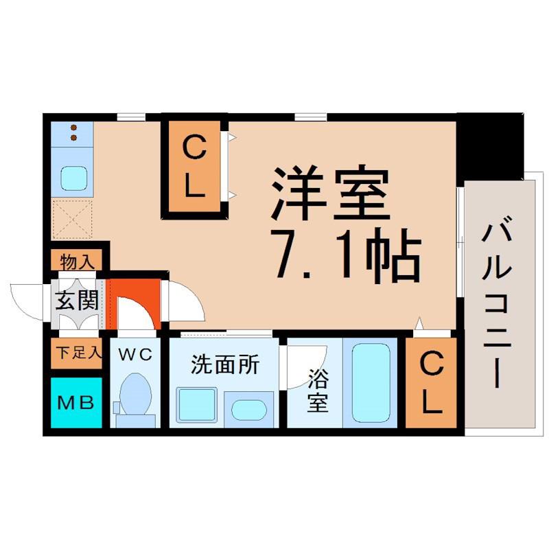 NEXTAGE SAKURAYAMA(ワンルーム/8階)の間取り写真