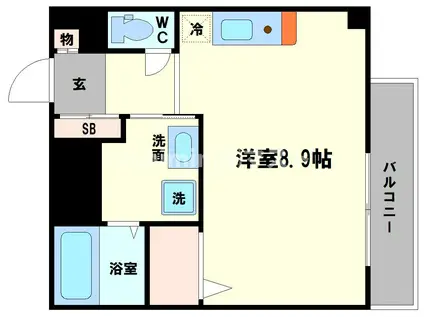 ラシーヌ天王寺(ワンルーム/5階)の間取り写真