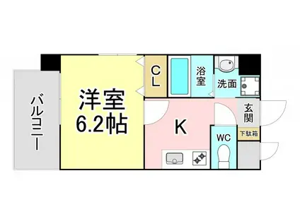 MDIエスポアール桜ヶ丘(1K/1階)の間取り写真