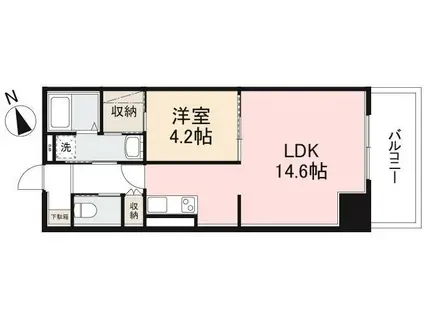 EGG TOWER MANSION(1LDK/4階)の間取り写真