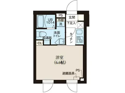 レピュア北千住レジデンス(1K/3階)の間取り写真