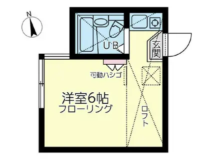 カインドハウス殿町(ワンルーム/2階)の間取り写真