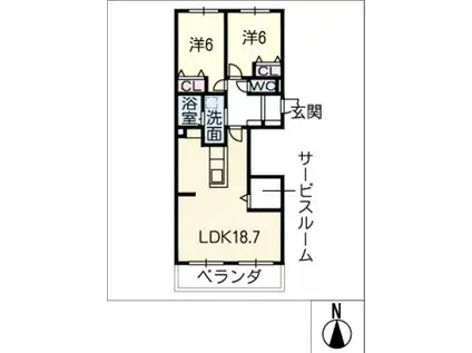 やすいコーポ(2SLDK/3階)の間取り写真