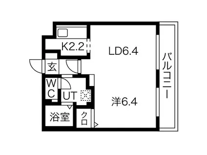 フローレンス白石(1LDK/4階)の間取り写真