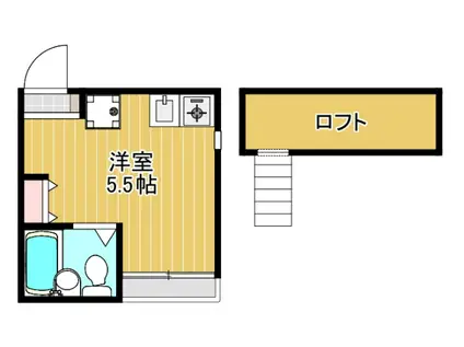 ラーク・クレール(ワンルーム/1階)の間取り写真