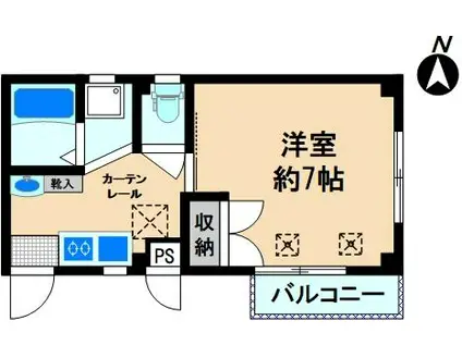 F-STYLE(1K/2階)の間取り写真