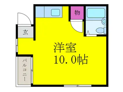 サンハイツ西本(ワンルーム/3階)の間取り写真