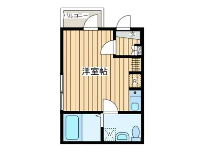 レオニラ(ワンルーム/3階)の間取り写真