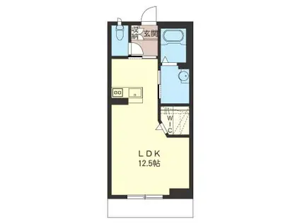 シャーメゾン YOU II(ワンルーム/1階)の間取り写真