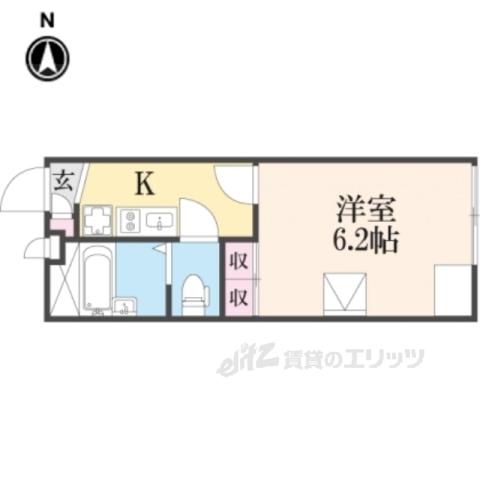 レオパレスエステート(1K/2階)の間取り写真