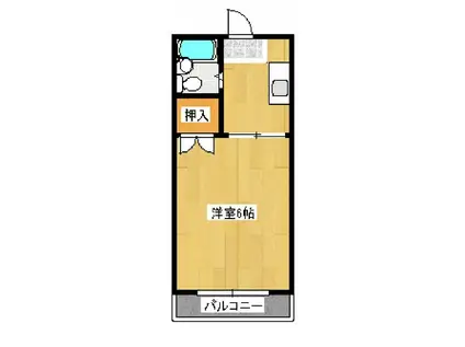 コート宮脇I(1K/3階)の間取り写真