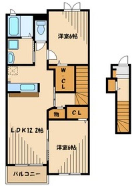 ＪＲ横浜線 矢部駅 徒歩29分 2階建 築14年(2LDK/2階)の間取り写真