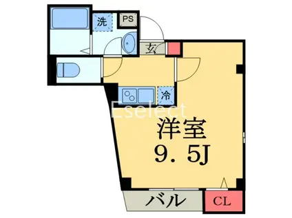 SECOND CORAL千葉中央(1K/2階)の間取り写真