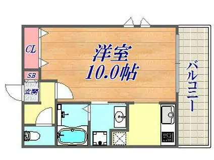 プレジール三ノ宮(1K/5階)の間取り写真