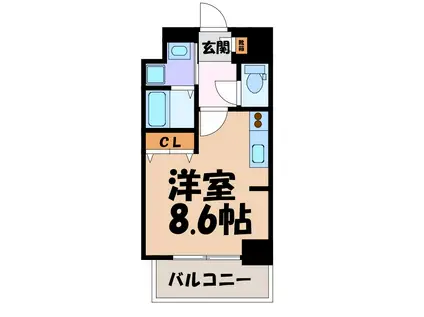 パルティール金山(ワンルーム/5階)の間取り写真