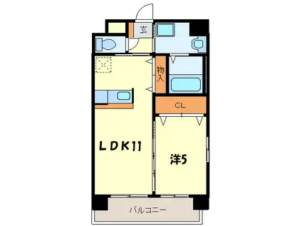 プリマヴェイラ南青山(1LDK/5階)の間取り写真