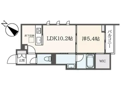 パームコート経堂(1LDK/1階)の間取り写真