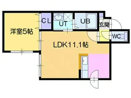 DAYS元町(1LDK/2階)の間取り写真