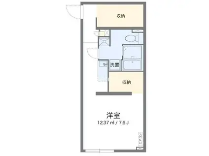 アルクメルベーユ(ワンルーム/2階)の間取り写真