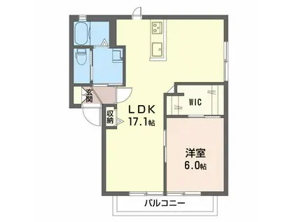 コーポ松浦II(1LDK/2階)の間取り写真