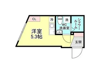 ジュリアス哲学堂 住居募集用(ワンルーム/2階)の間取り写真