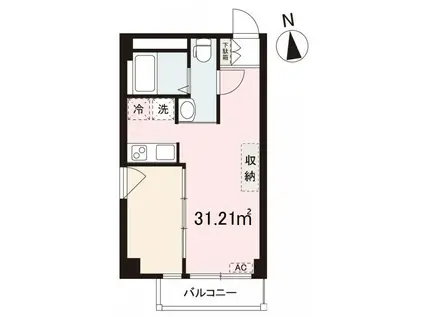 コリドールバリ(1LDK/4階)の間取り写真