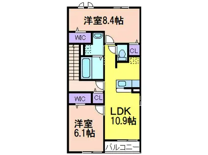 グランガーデン(2LDK/1階)の間取り写真