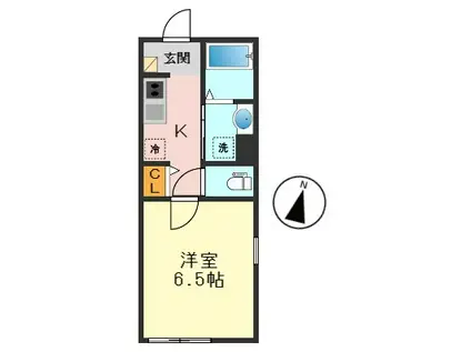 GRAND REVE小岩(1K/1階)の間取り写真