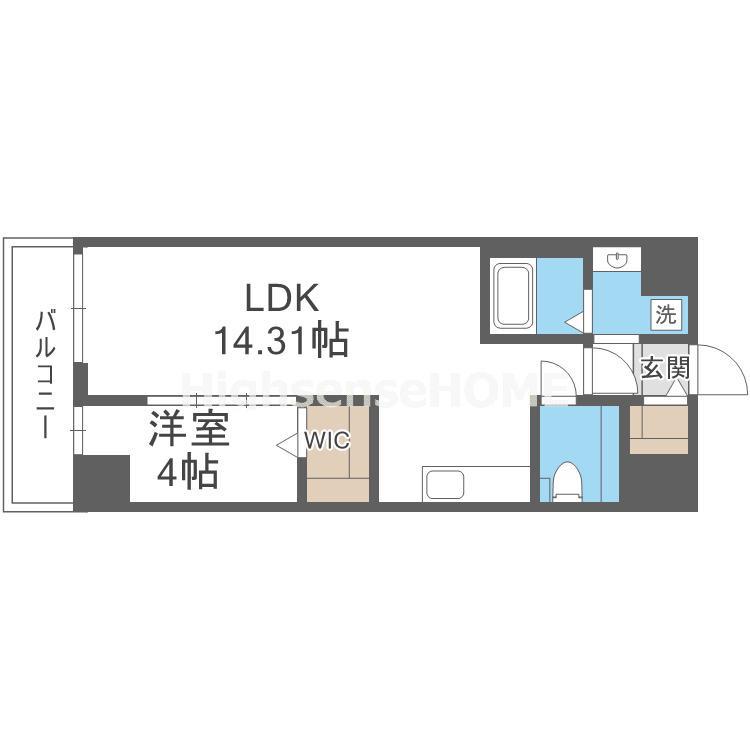 LEGALAND猫 MIYAKOJIMA(1LDK/6階)の間取り写真