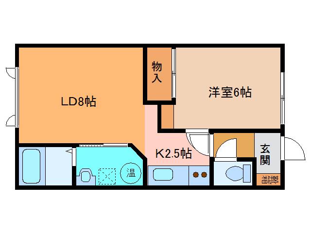 フレグランス79(1LDK/1階)の間取り写真