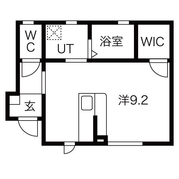 アリスミュール(ワンルーム/1階)の間取り写真
