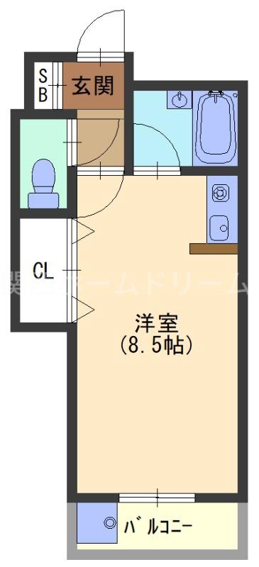 レナジア大和田(ワンルーム/3階)の間取り写真