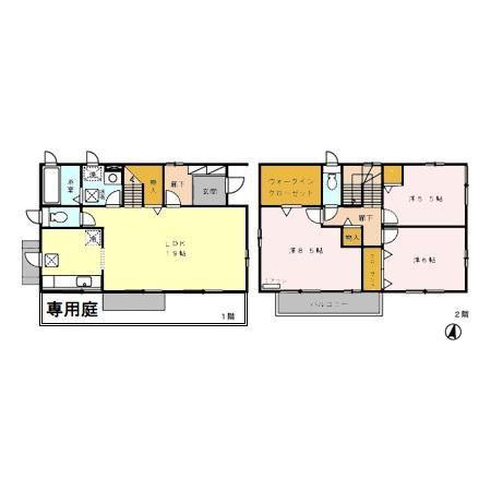 PARK LIFE 上之屋 F(3LDK/1階)の間取り写真