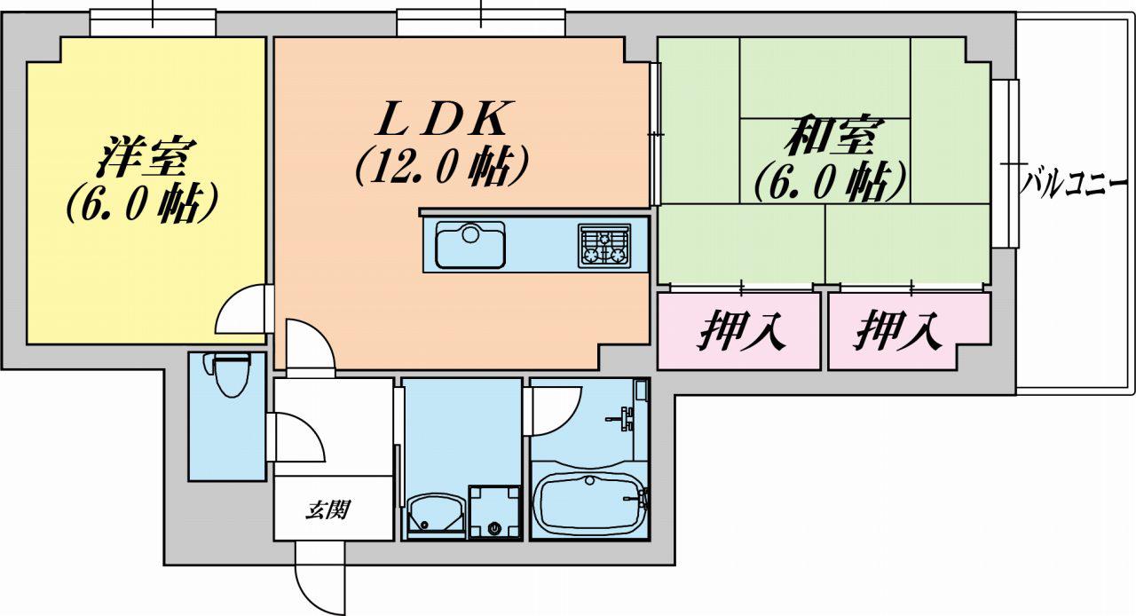 グレーテル森(2LDK/4階)の間取り写真