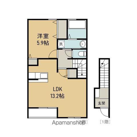 アローΒ(1LDK/2階)の間取り写真