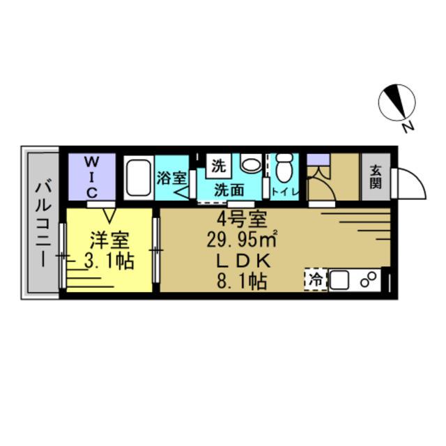 エーエスジェイ南流山(1LDK/2階)の間取り写真