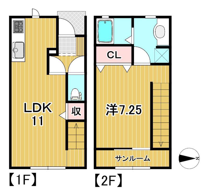 ポートスクエア(1LDK/1階)の間取り写真