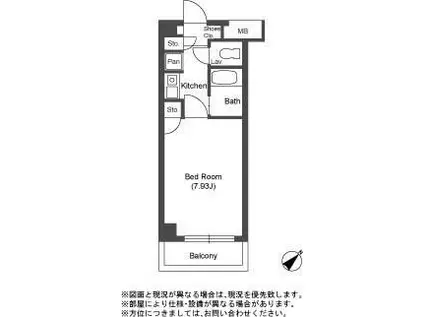 VISTAシュプリーム(1K/2階)の間取り写真