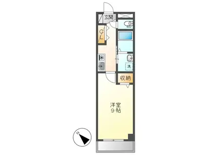 プラシード倉敷(1K/8階)の間取り写真