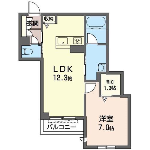アトリエール・サカエ(1LDK/3階)の間取り写真