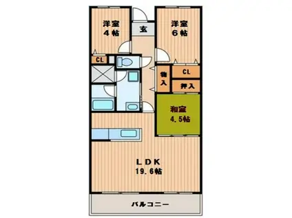 リノベ寝屋川サンハイツA棟(3LDK/7階)の間取り写真