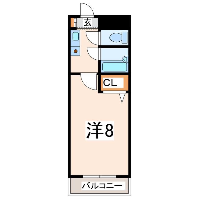 メゾン ド ルノン(1K/2階)の間取り写真