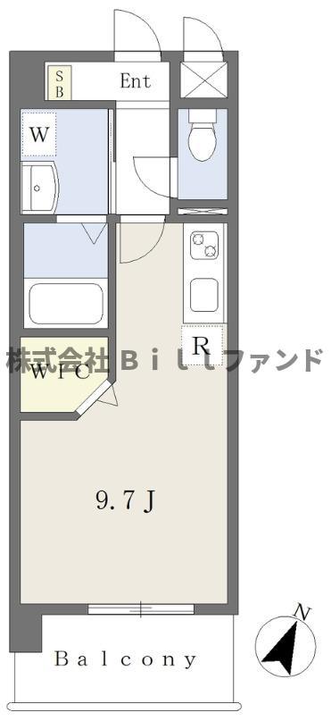 GRAND MERCI(ワンルーム/5階)の間取り写真