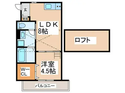 グレース泉尾(1LDK/2階)の間取り写真