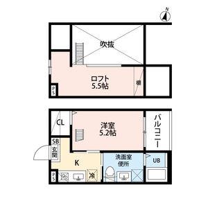 CHARMANT(1K/1階)の間取り写真