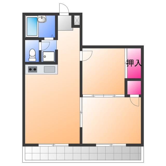 プレアール小瀬(2LDK/1階)の間取り写真